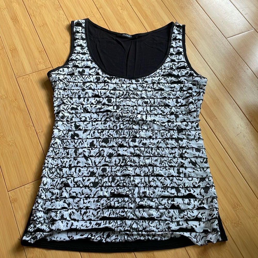 Dunnes ruffle front tank